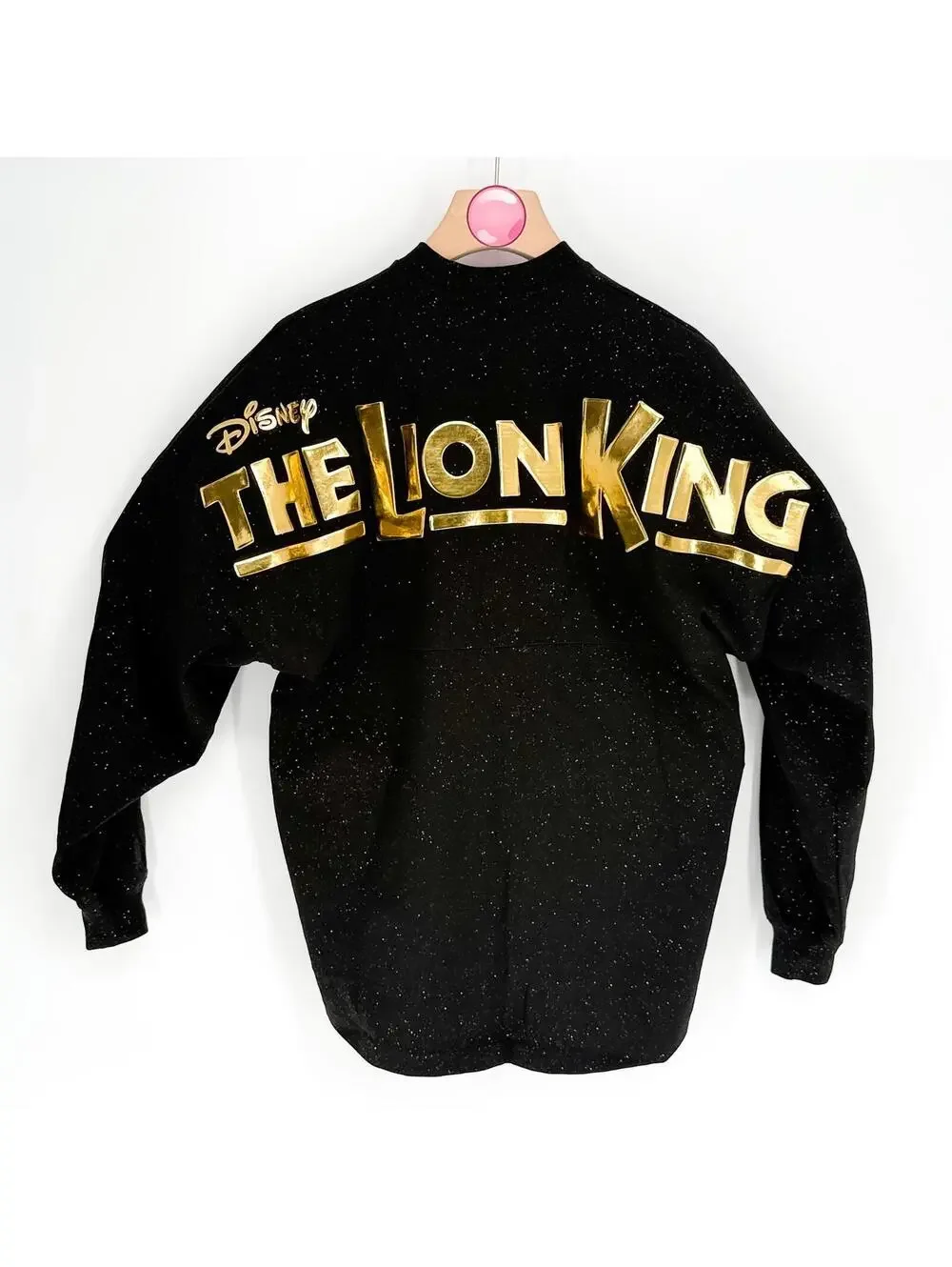 Disney Lion King Spirit Jersey Black‎ Gold Glitter Simba Graphic Top Womens XS